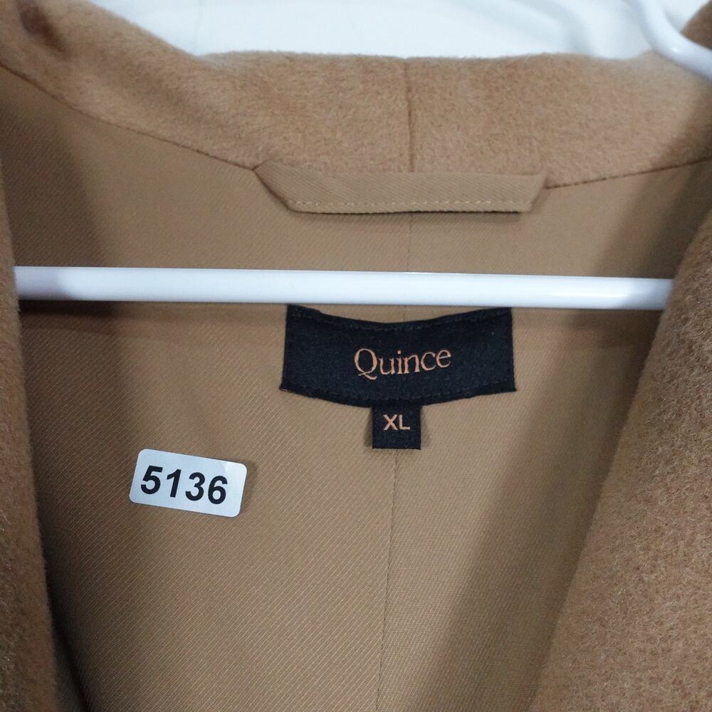 NWOT Quince Women's XL Mod Italian Wool Cashmere Cocoon Coat Caramel Tan 5136 - Picture 9 of 10